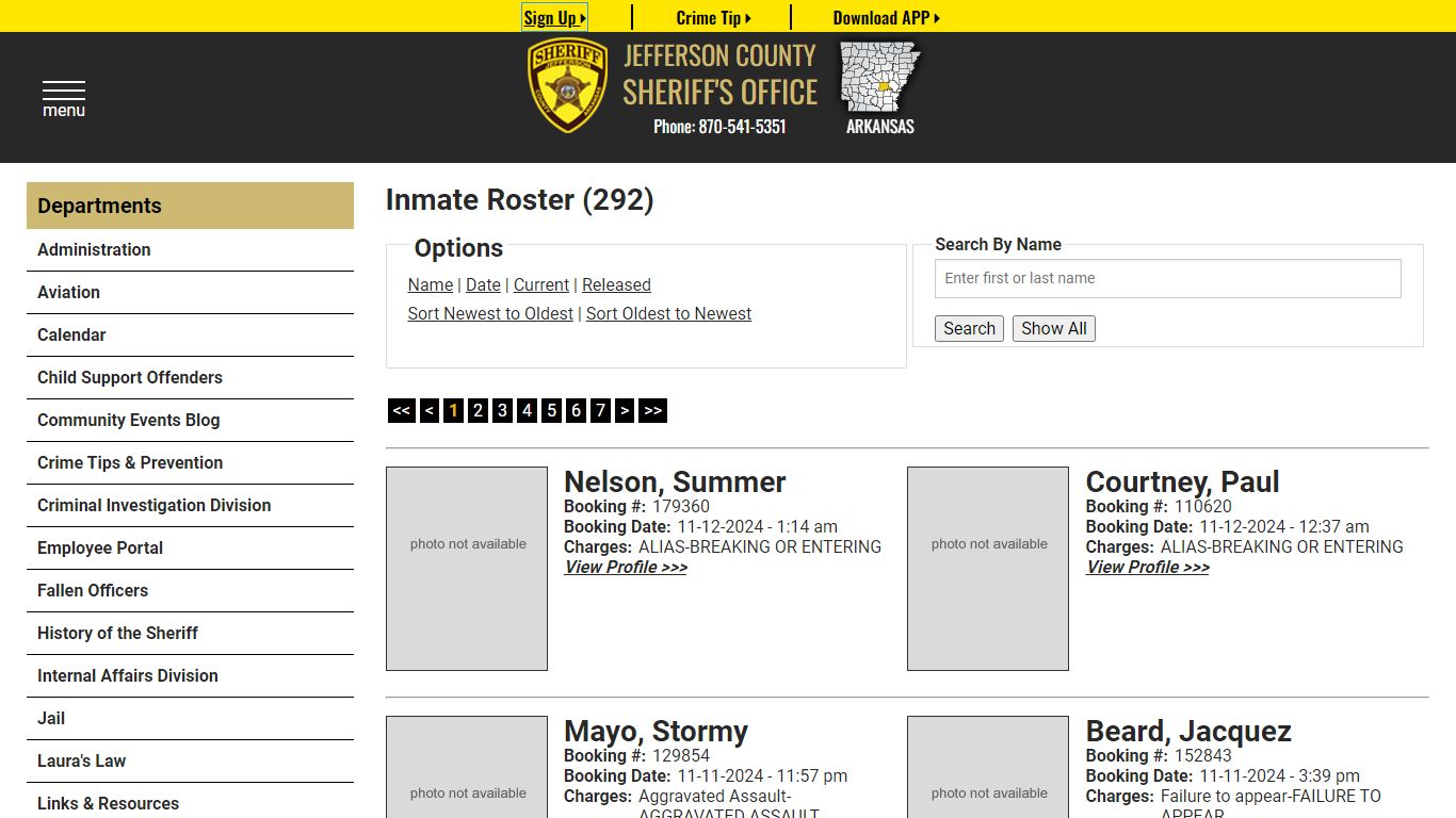 Inmate Roster - Current Inmates Booking Date Descending - Jefferson ...