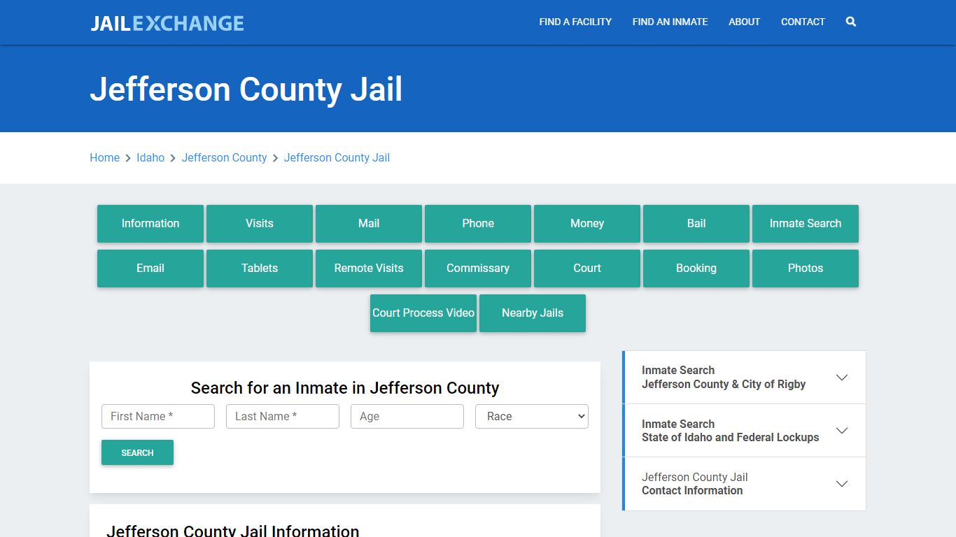 Jefferson County Jail Roster Lookup, ID, Inmate Search